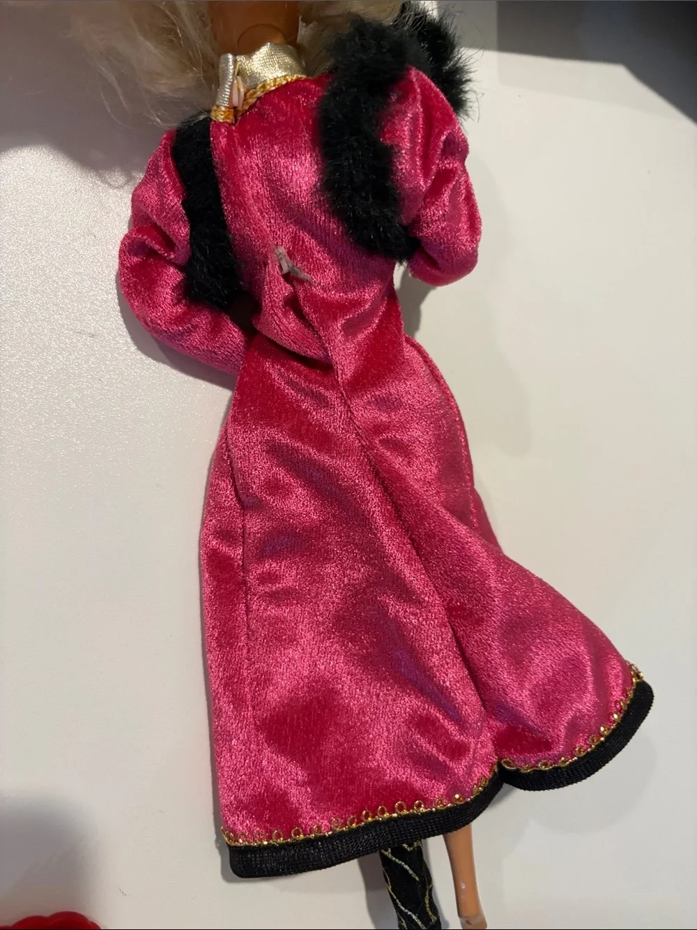 Mattel Blonde Hair Fashion Doll in Hot Pink and Black Gown
